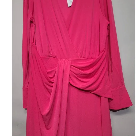 Eloquii Long Sleeve Surplice Front Maxi Dress Size 18 NWT - Picture 4 of 6